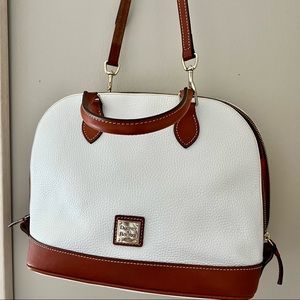 Dooney & Bourke white domed satchel purse